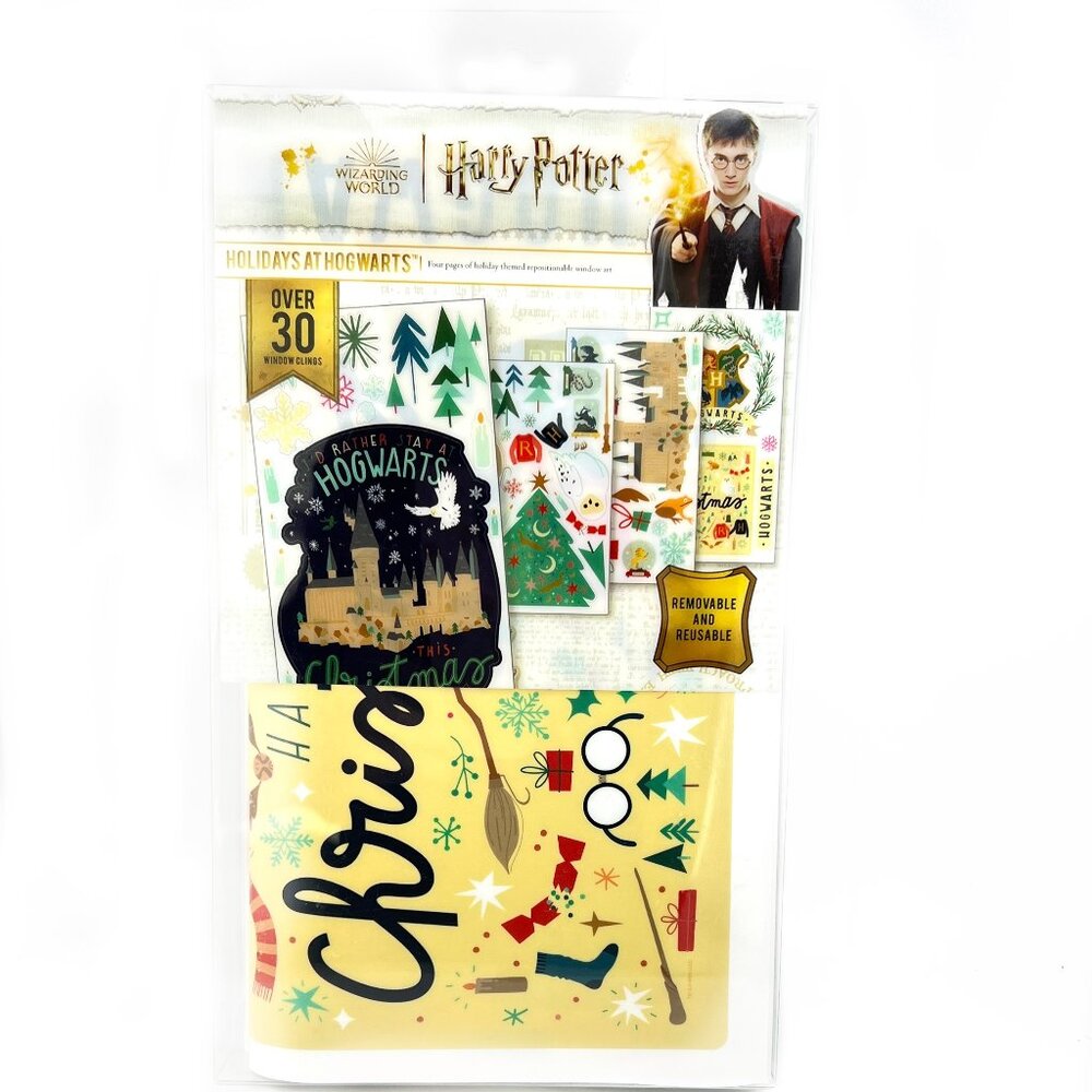 New Harry Potter 30+ Reusable Peel & Stick Wall Decals Holiday at Hogwarts